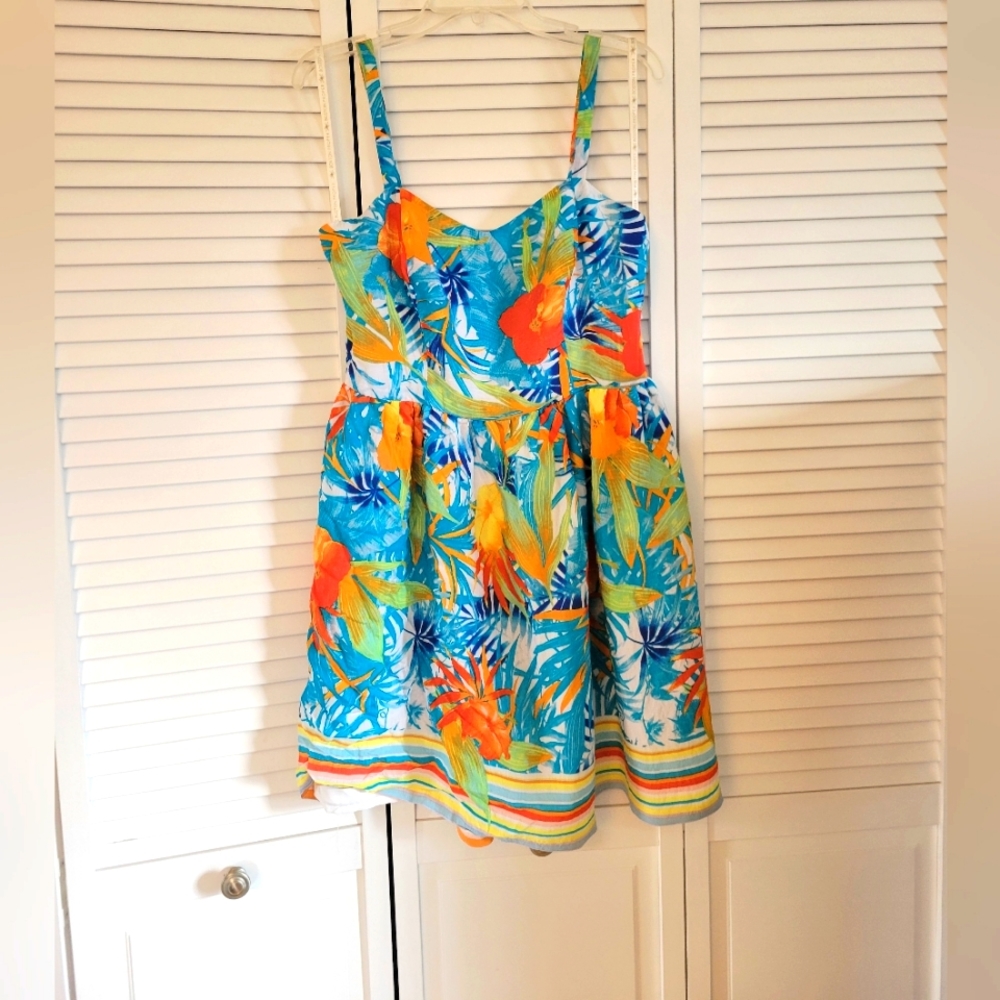 NWOT Boston Proper Tropical Flower Dress